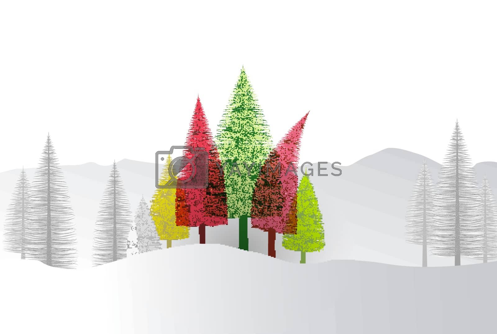 Royalty free image of Natural background with christmas tree by odina222