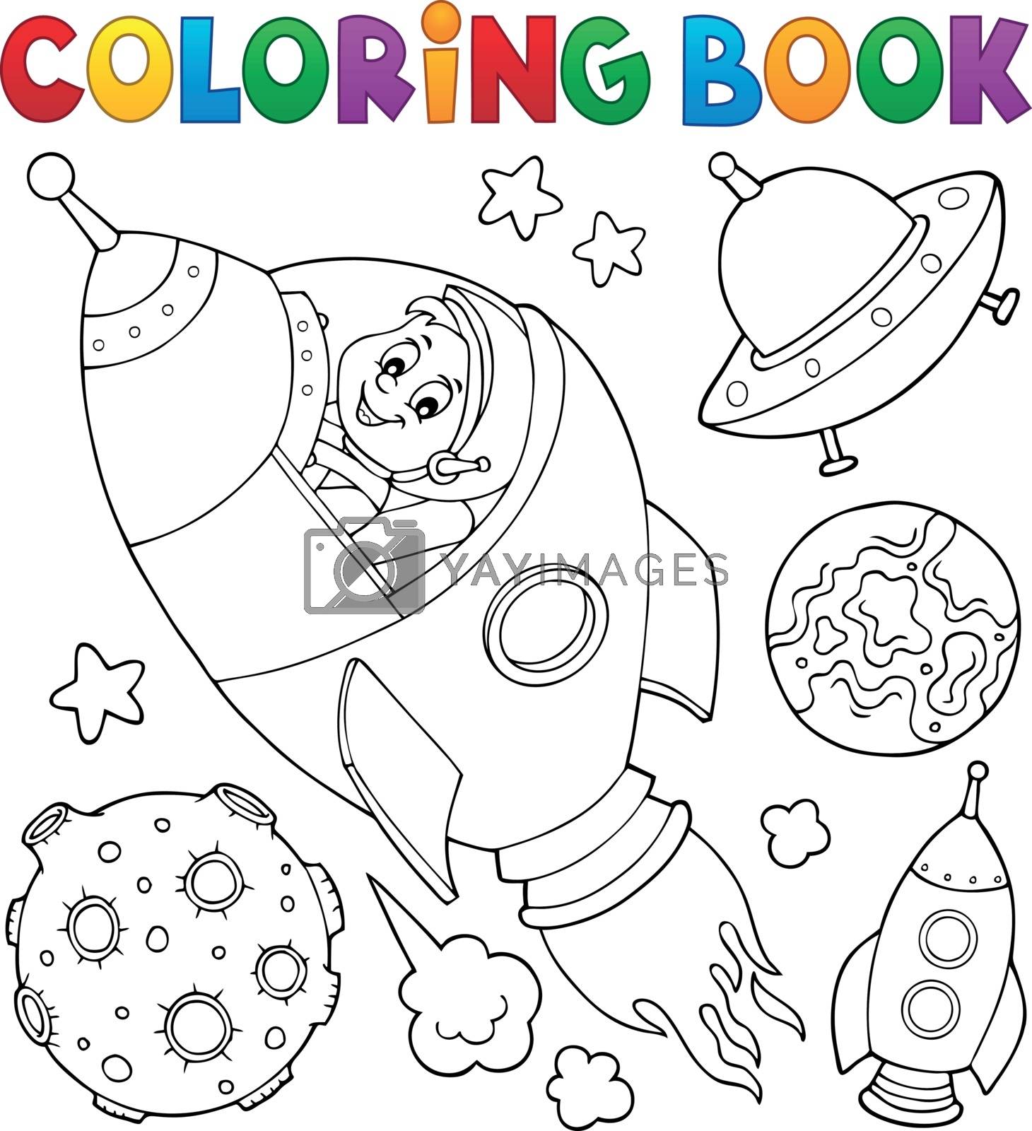 Royalty free image of Coloring book space topic collection 1 by clairev