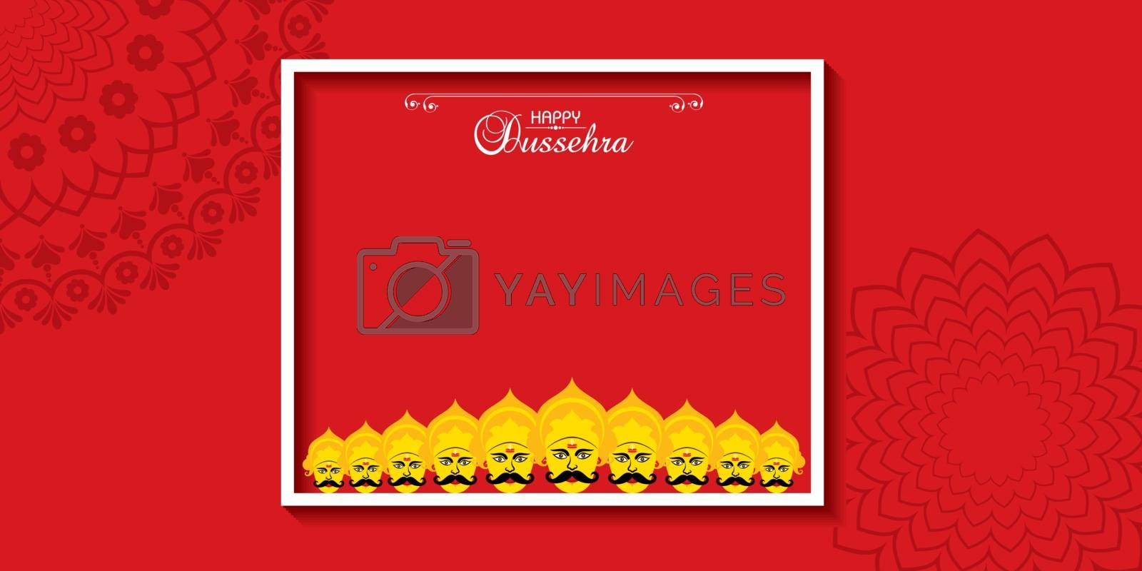 Royalty free image of Greeting for Happy or Shubh Dussehra Festival by graphicsdunia4you