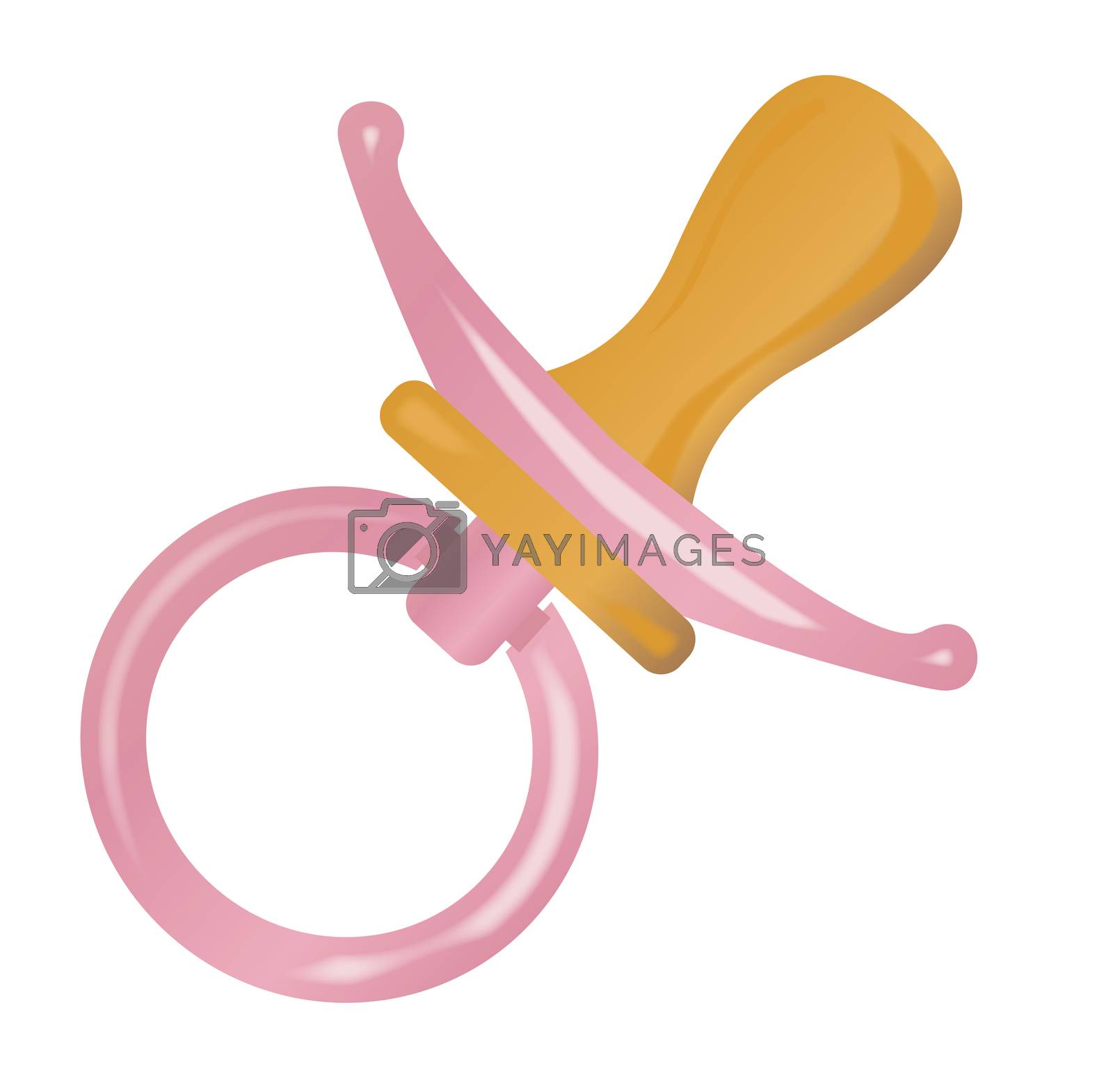 Royalty free image of Babies Pink Pacifier by Bigalbaloo