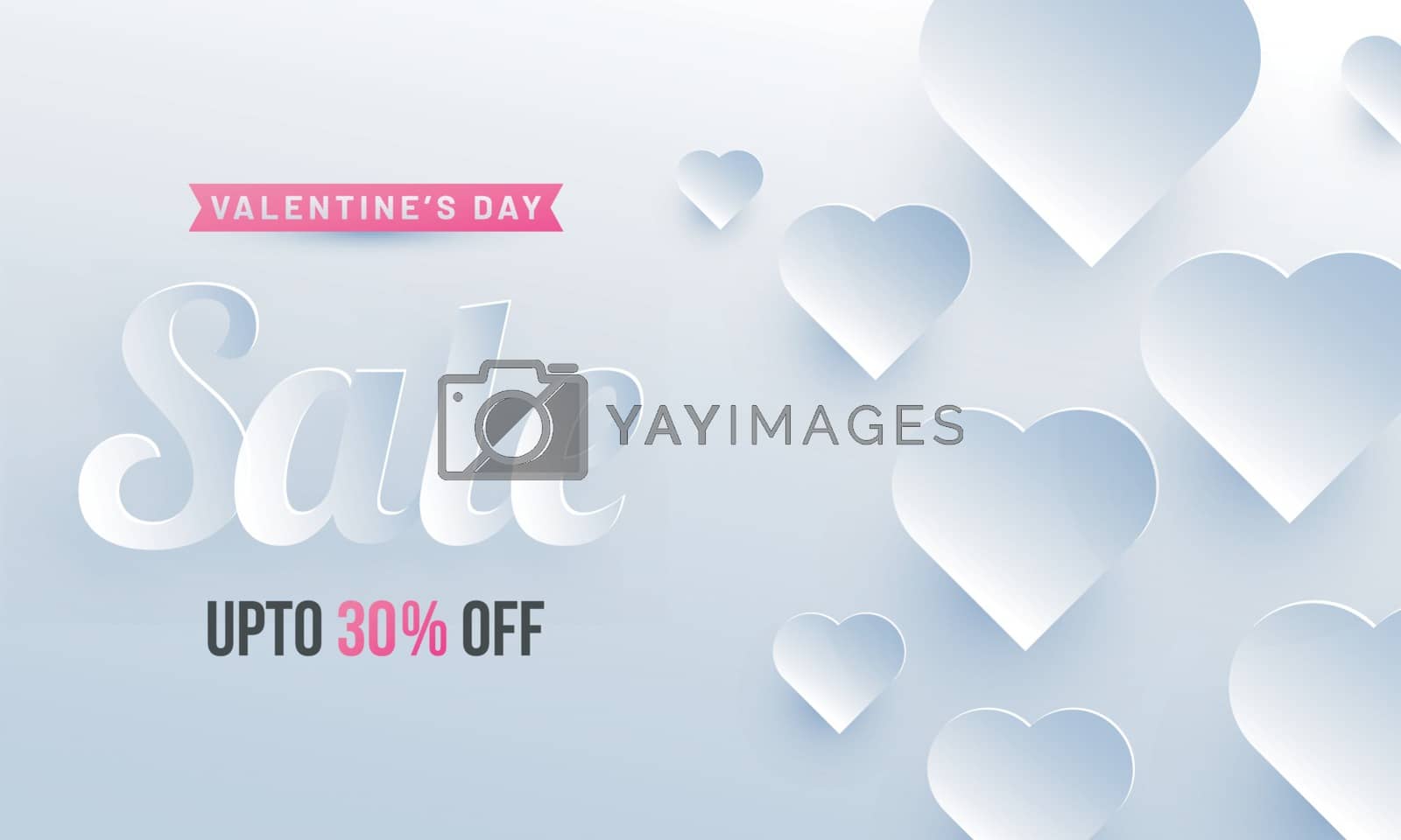 Royalty free image of Valentine's Day sale poster design with 30% discount offer and d by aispl