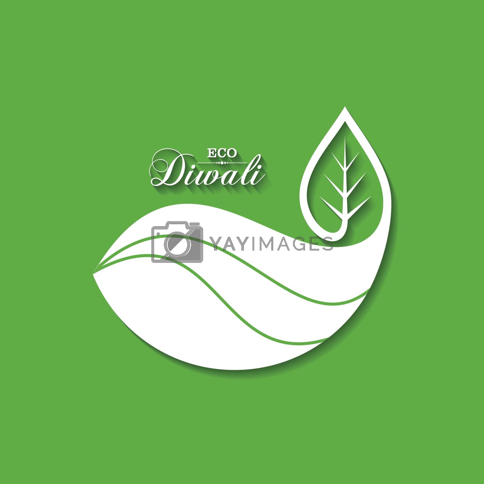 Royalty free image of Greeting for celebrate green diwali concept by graphicsdunia4you