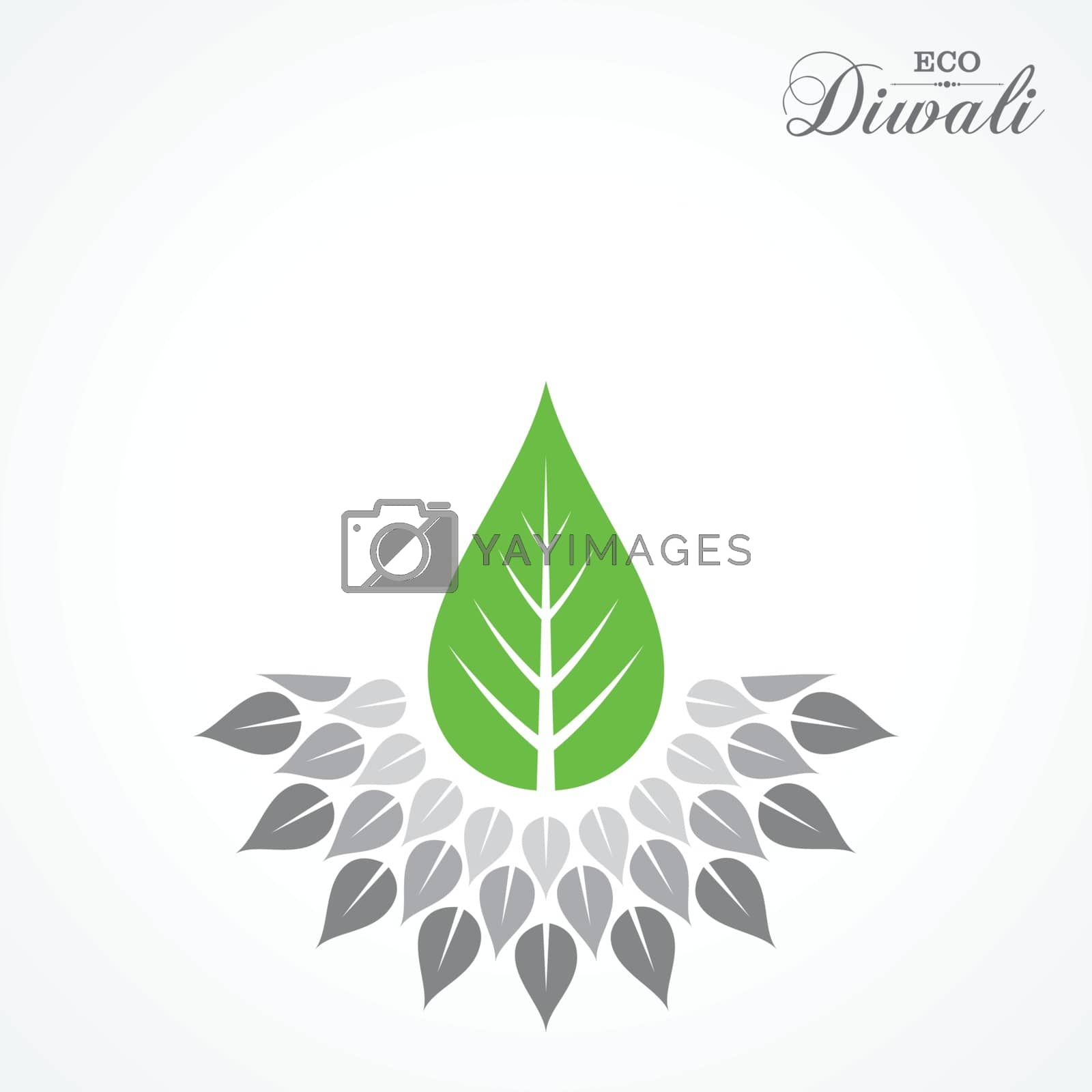 Royalty free image of Greeting for celebrate green diwali concept by graphicsdunia4you