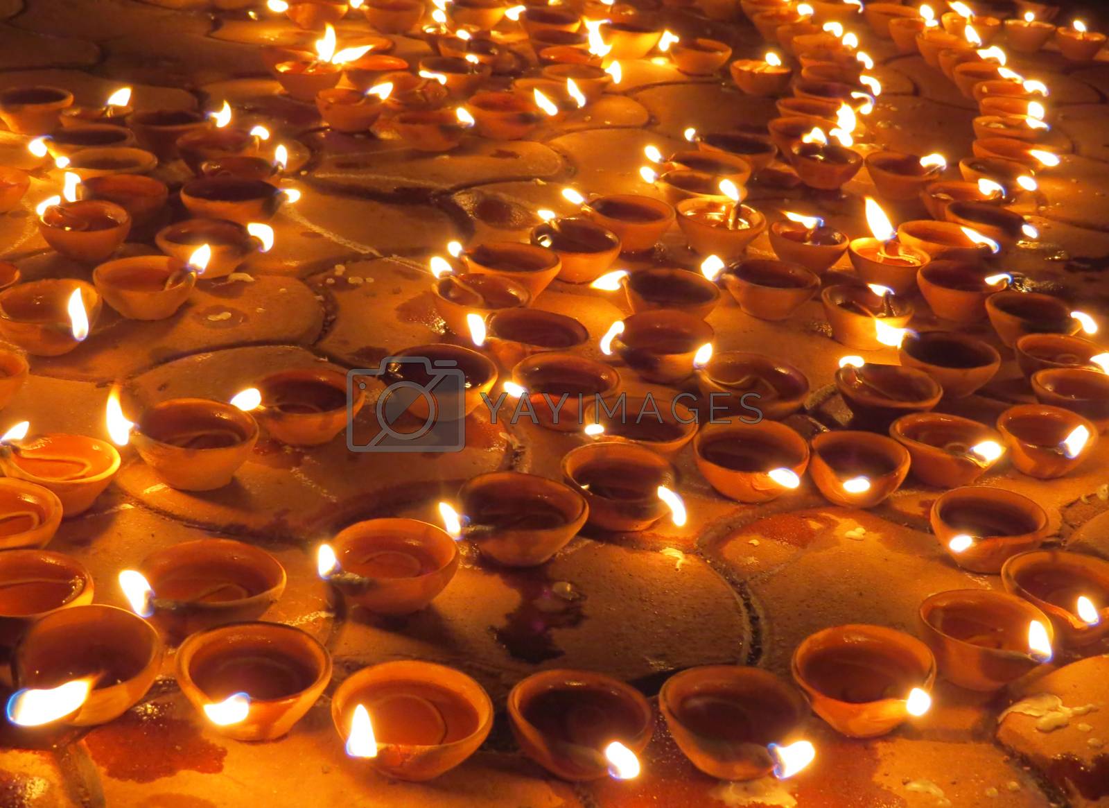 Royalty free image of Diwali Lamps for Decoration by thefinalmiracle