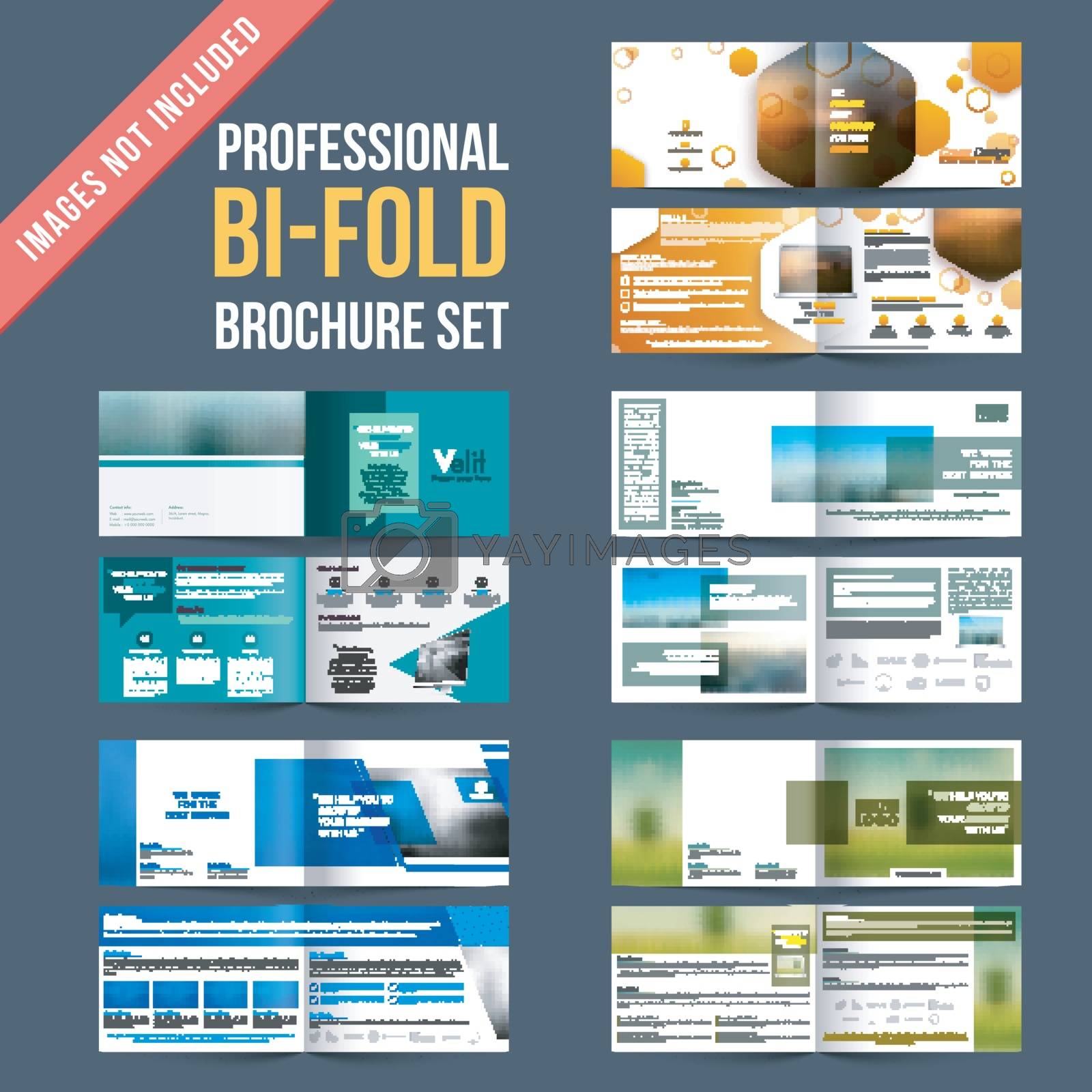 Royalty free image of Set of 4 brochures designs with four pages designs template. by aispl