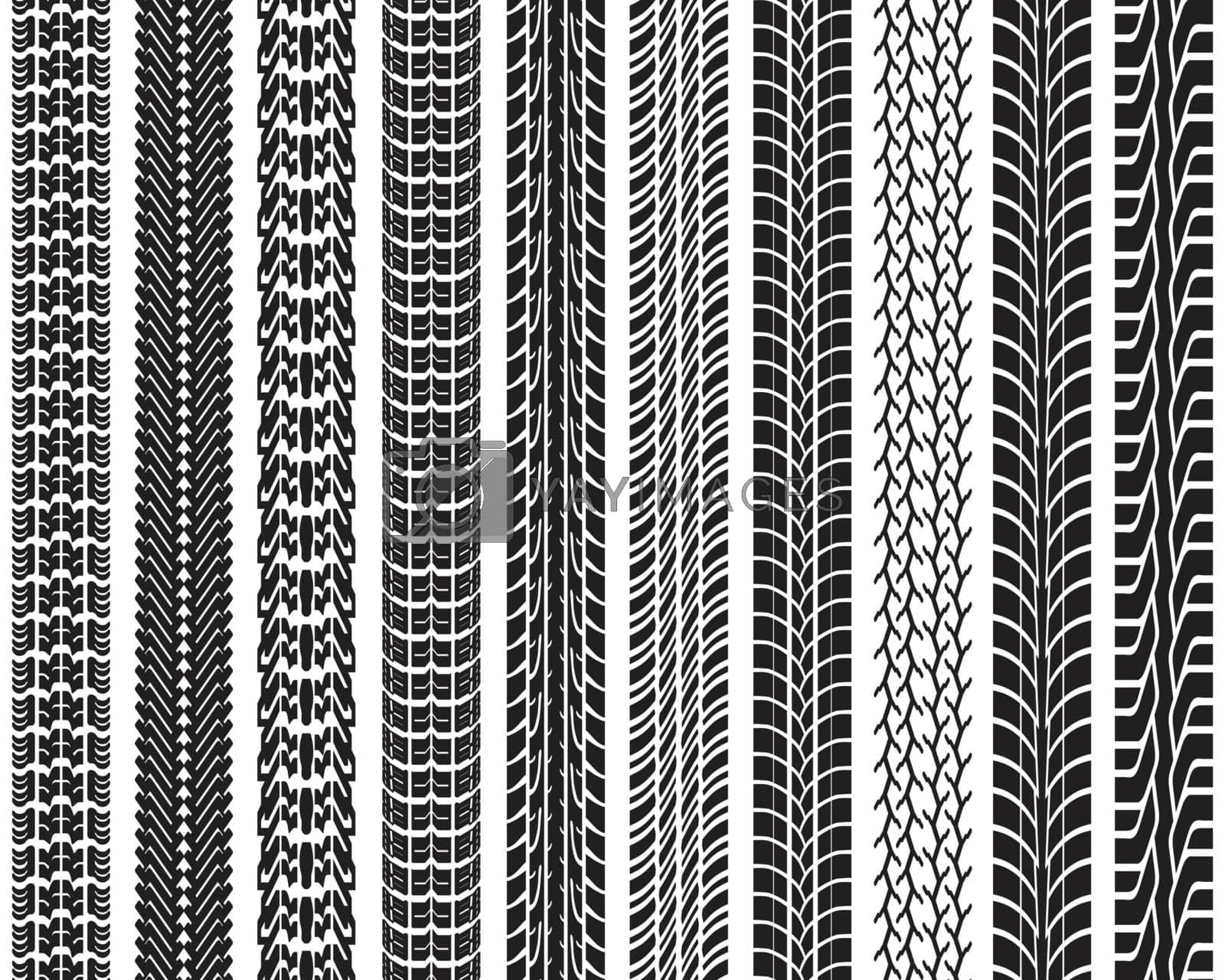 Royalty free image of tire prints illustration by ratkomat