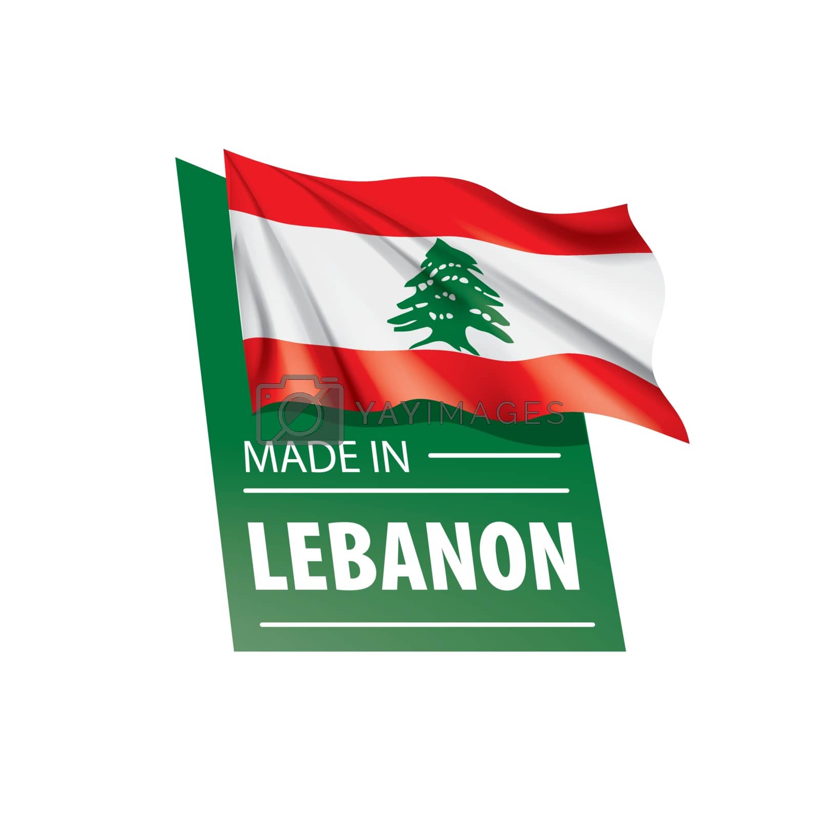 Royalty free image of Lebanese flag, vector illustration on a white background by butenkow