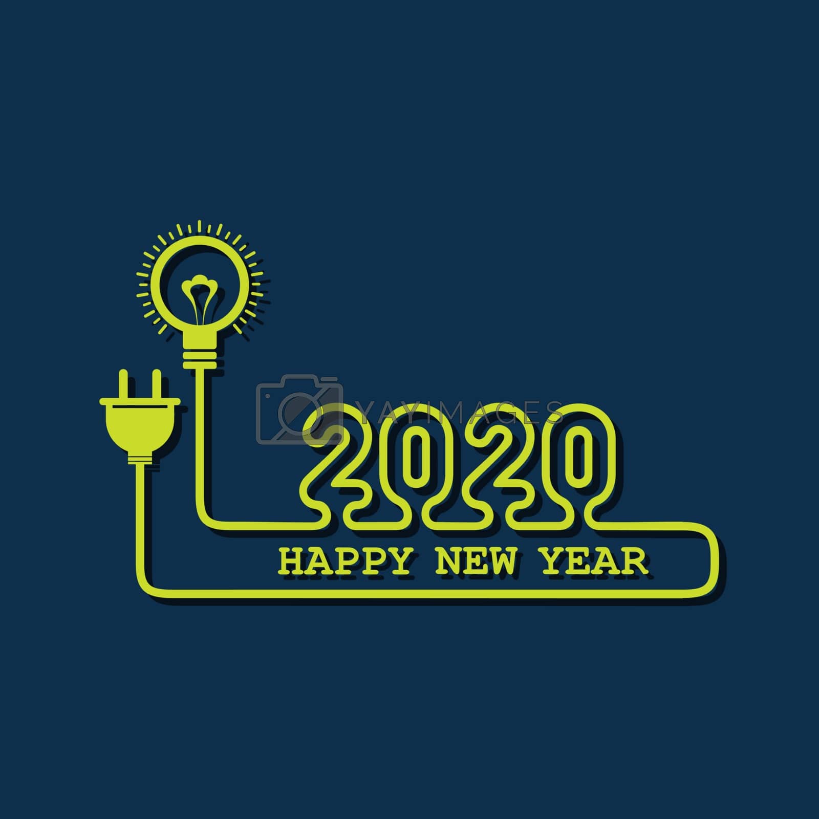 Royalty free image of Illustration of greeting for new year 2020 by graphicsdunia4you