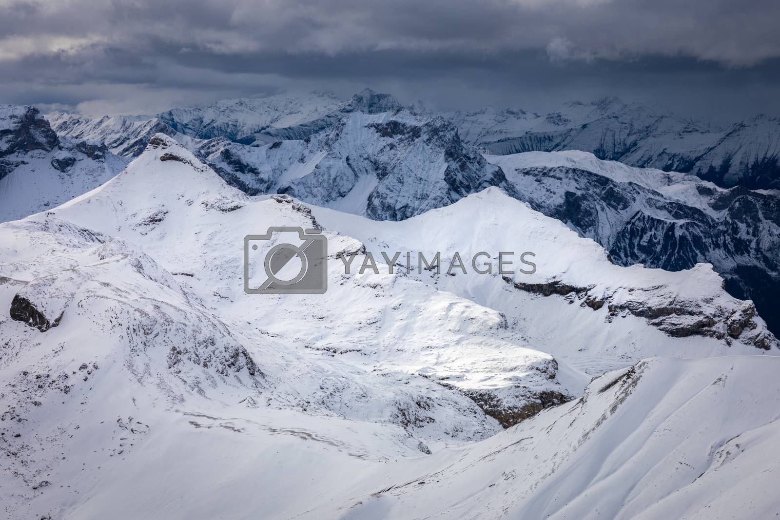 Royalty free image of Mountains around Shilthorn covered by snow. by jack-sooksan