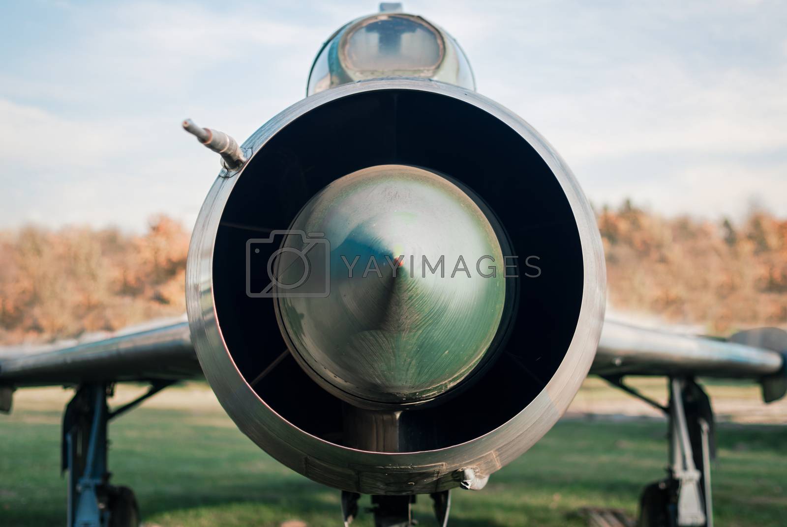 Royalty free image of old army military combat fighter plane close up by Gera8th