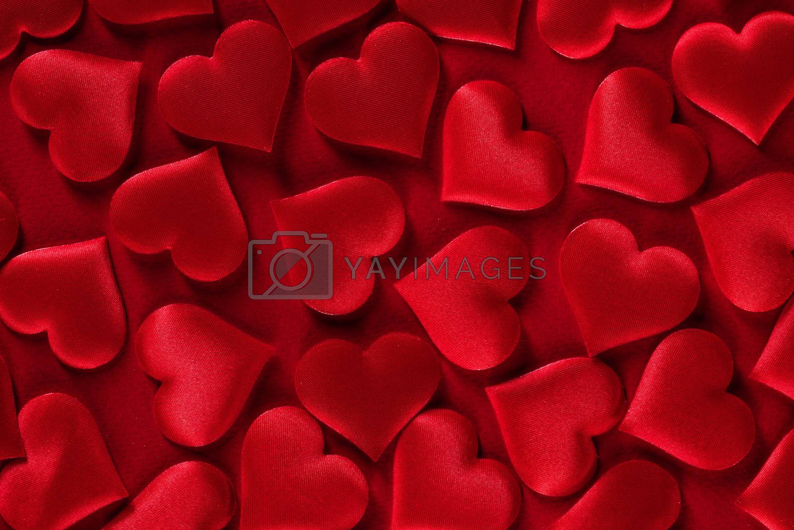 Royalty free image of Valentines day hearts background by Yellowj