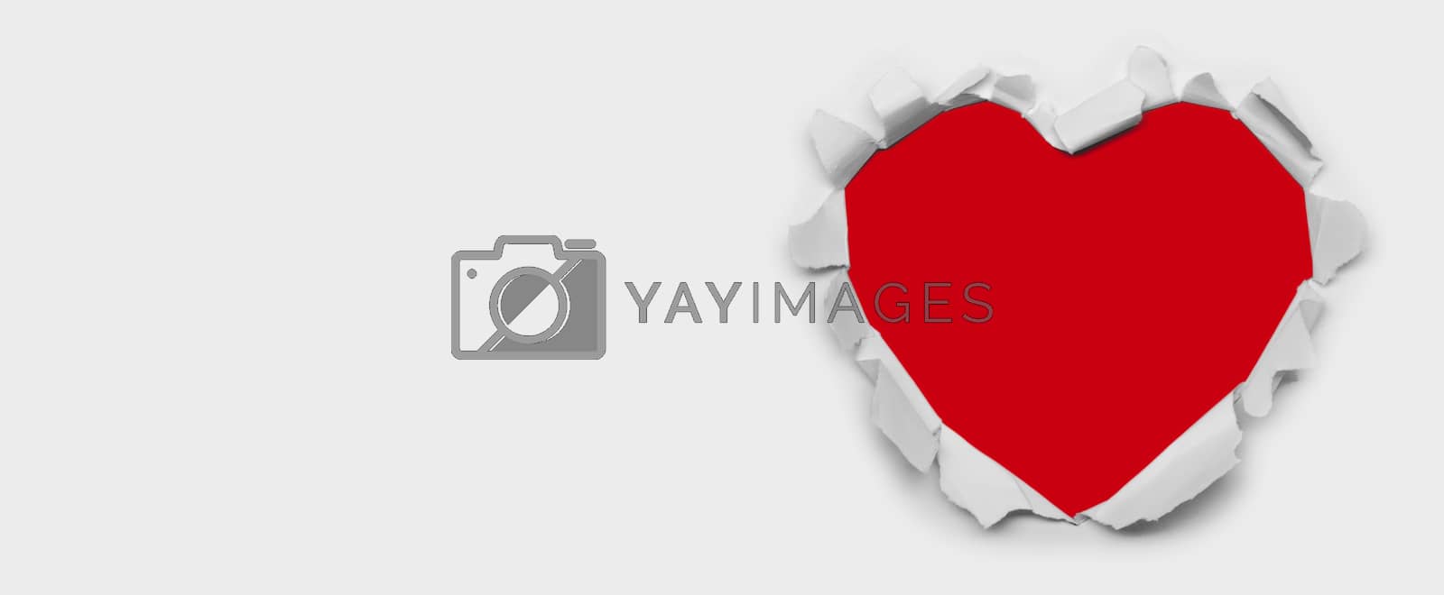 Royalty free image of Torn paper heart by Yellowj