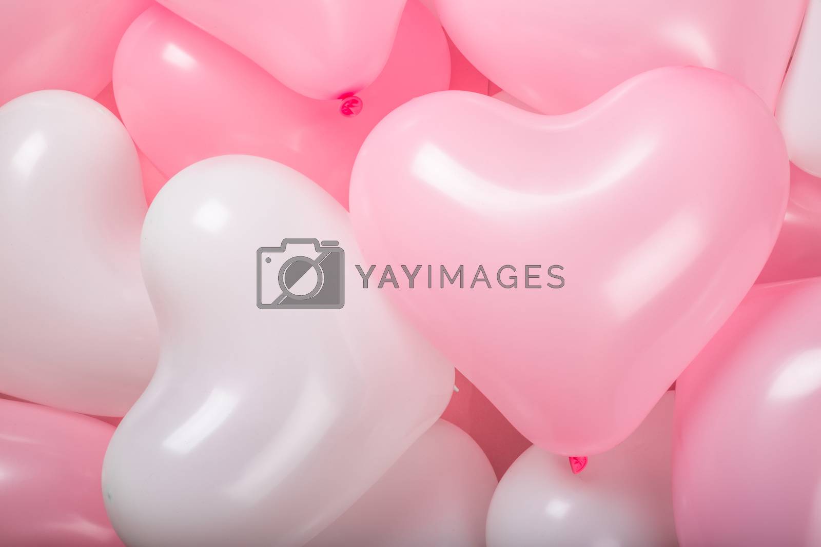 Royalty free image of Valentine day heart balloons by destillat