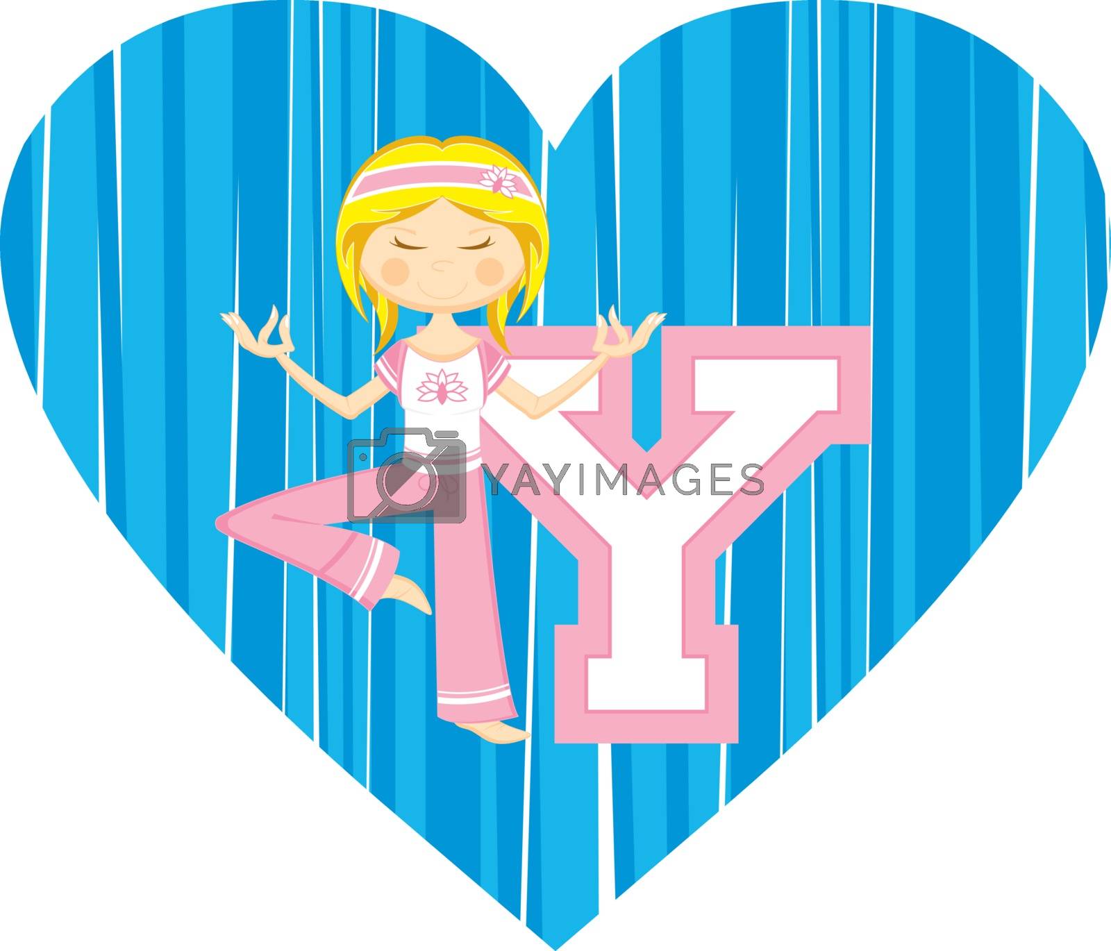 Royalty free image of Y is for Yoga Illustration by markmurphycreative