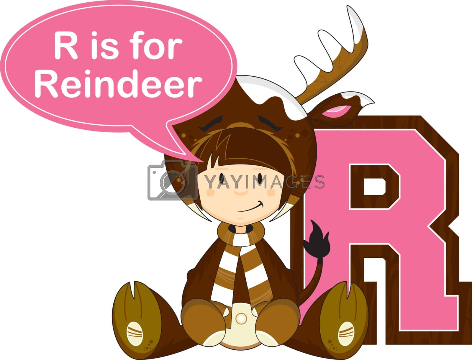 Royalty free image of R is for Reindeer Girl by markmurphycreative