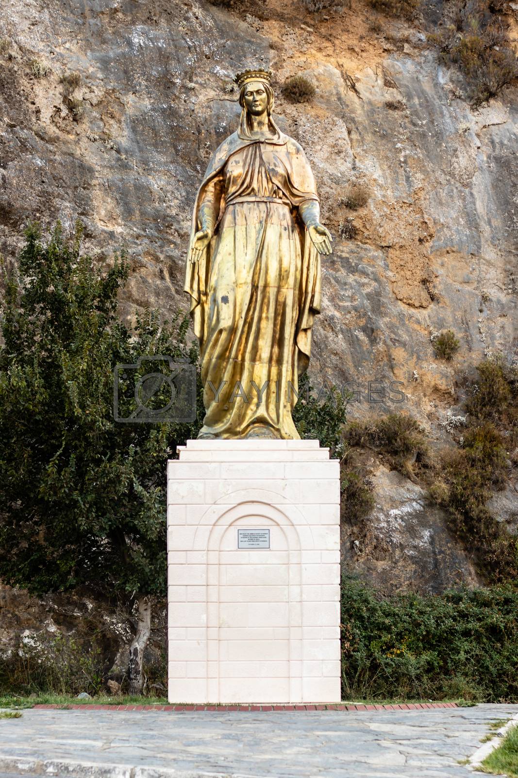 Royalty free image of a full body shoot from golden mother mary statue - detailed and  by Swonie