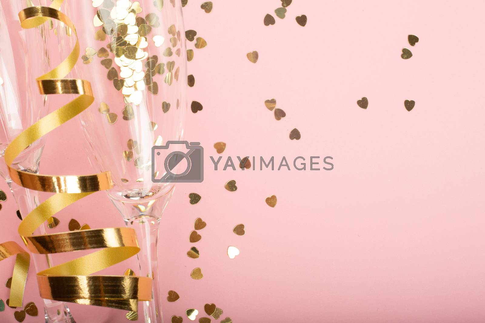 Royalty free image of Valentines day champagne by destillat