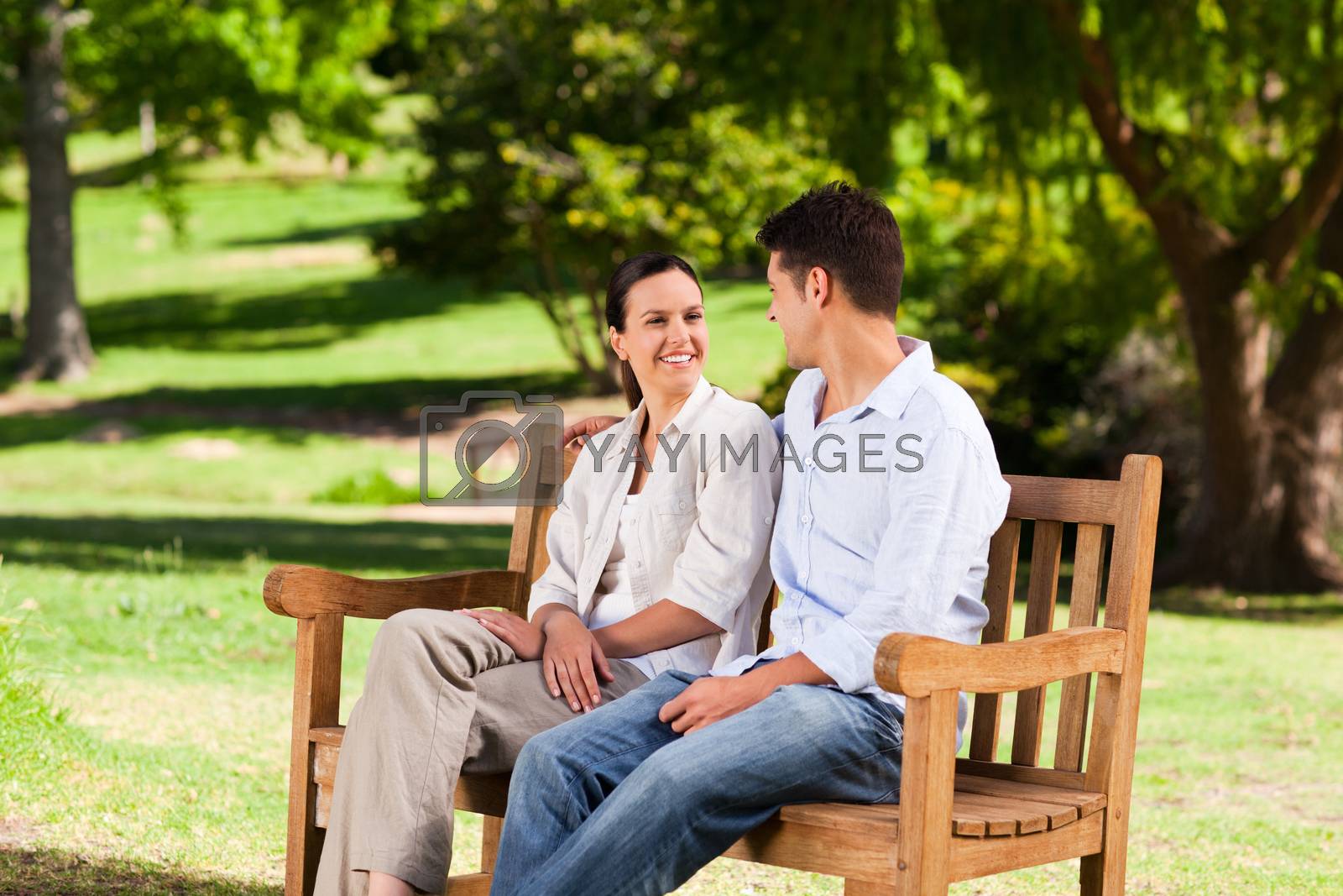 Royalty free image of Couple on the bench by Wavebreakmedia