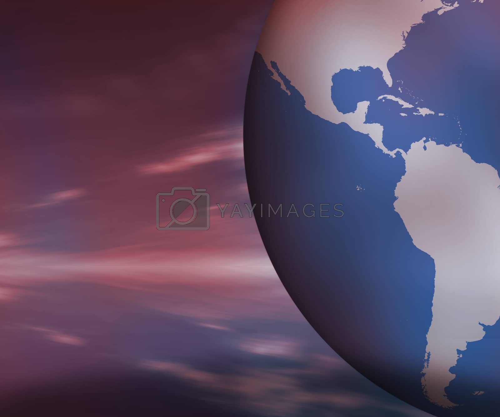 Royalty free image of North and South America on globe by Wavebreakmedia