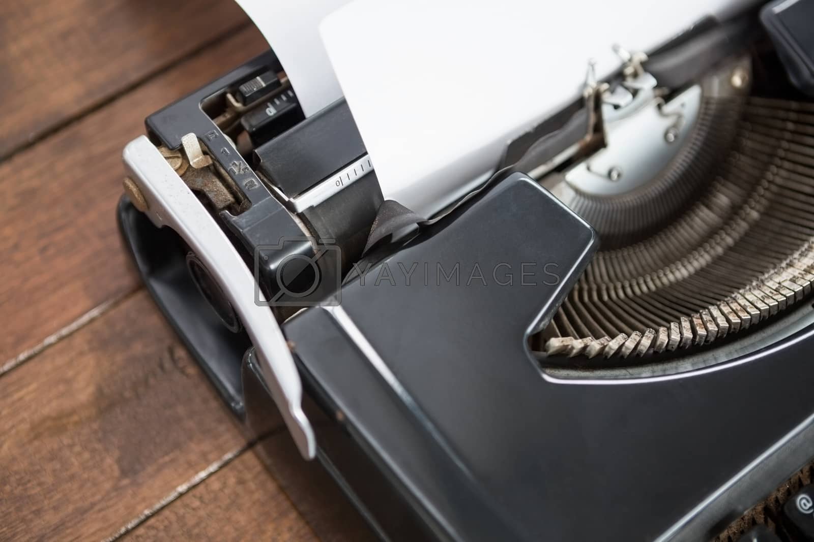 Royalty free image of close up view of typewriter by Wavebreakmedia