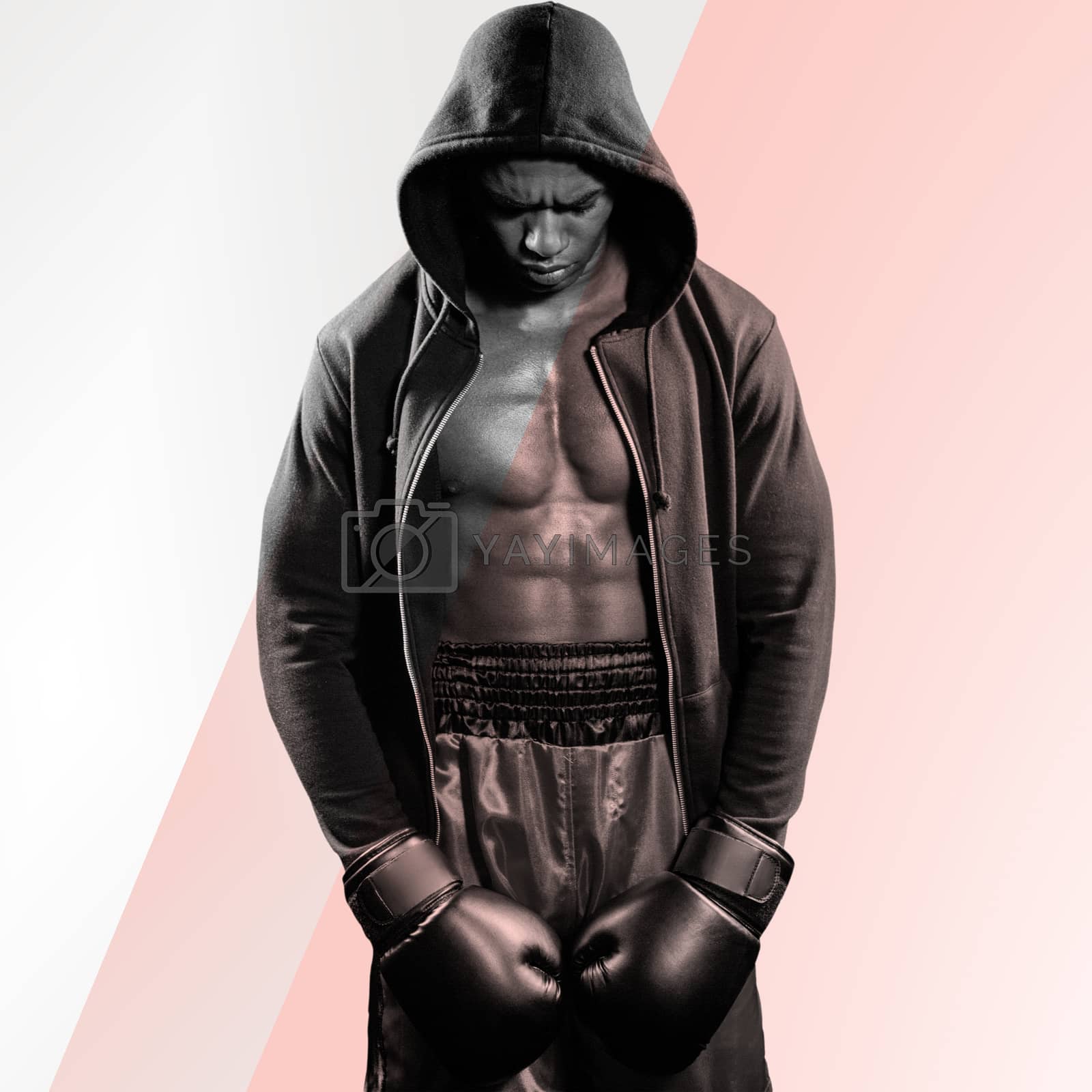 Royalty free image of Composite image of boxer posing after failure by Wavebreakmedia
