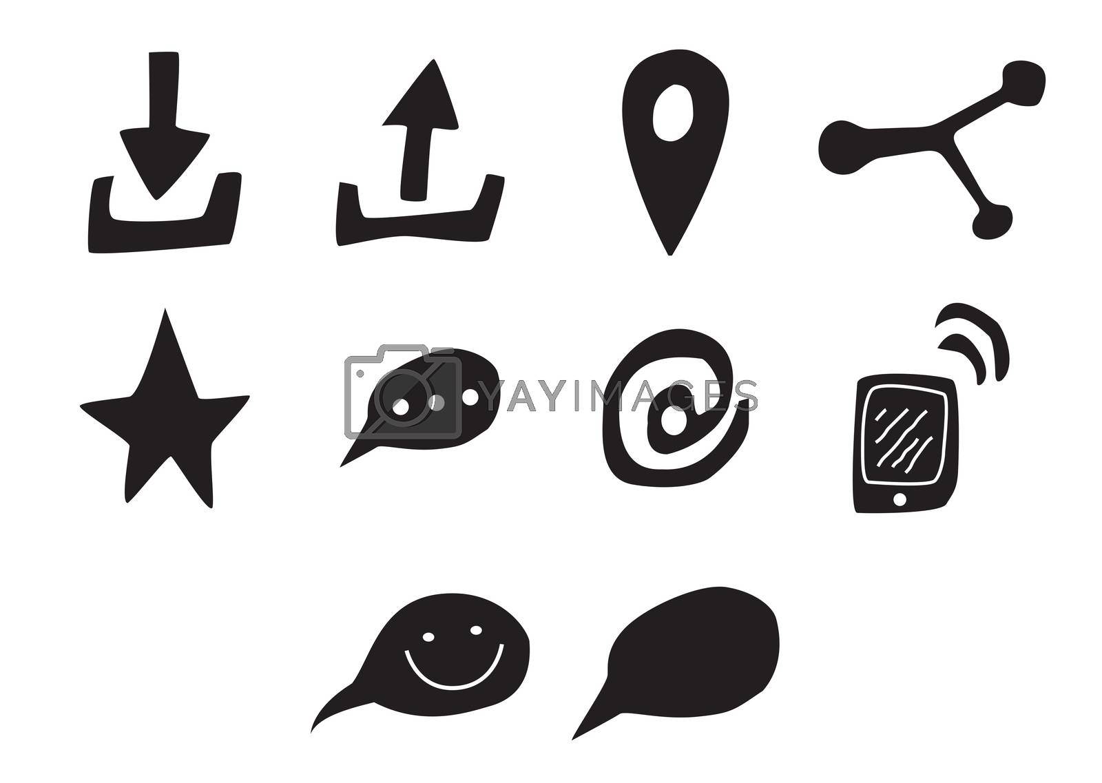 Royalty free image of Vector icon set for communication by Wavebreakmedia