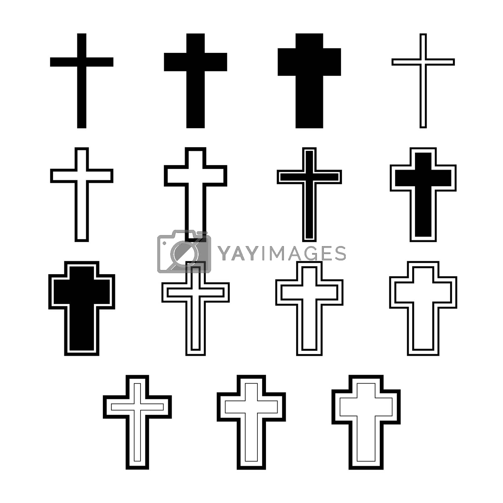 Royalty free image of Vector icons set for religion cross by Wavebreakmedia