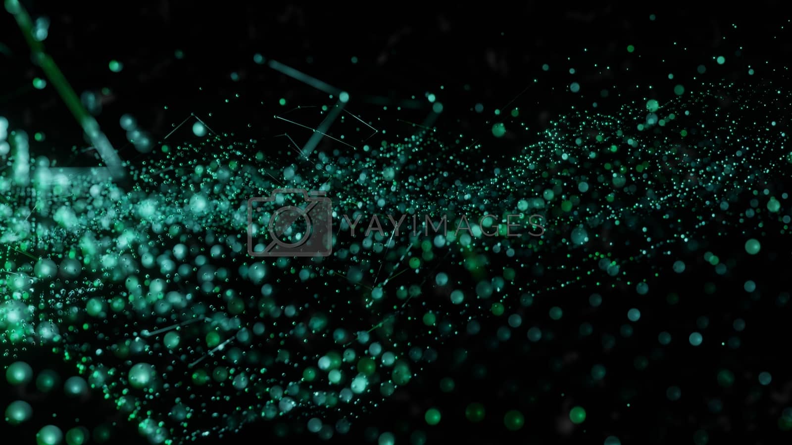 Royalty free image of Plexus of abstract glow dots by cherezoff