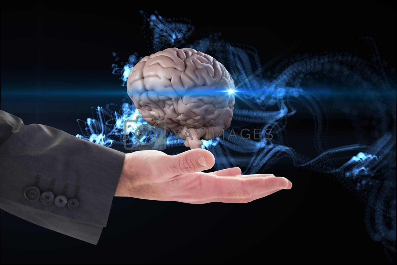 Royalty free image of Brain on hands by Wavebreakmedia