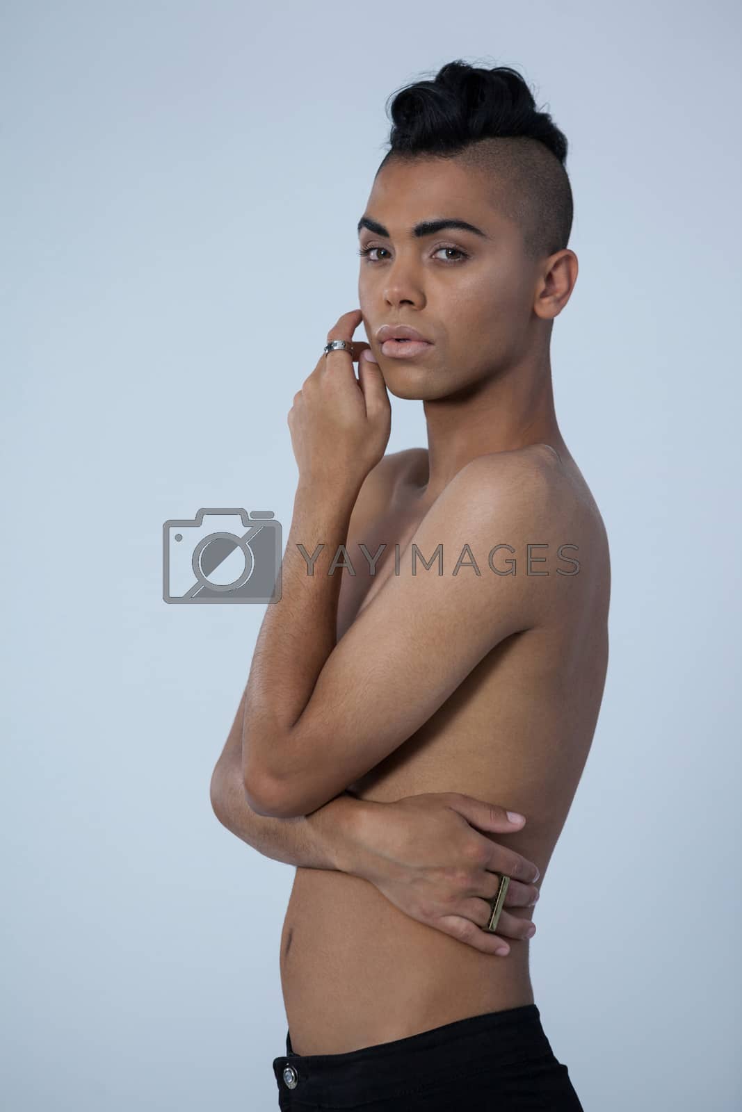 Royalty free image of Portrait of sensuous transgender woman by Wavebreakmedia