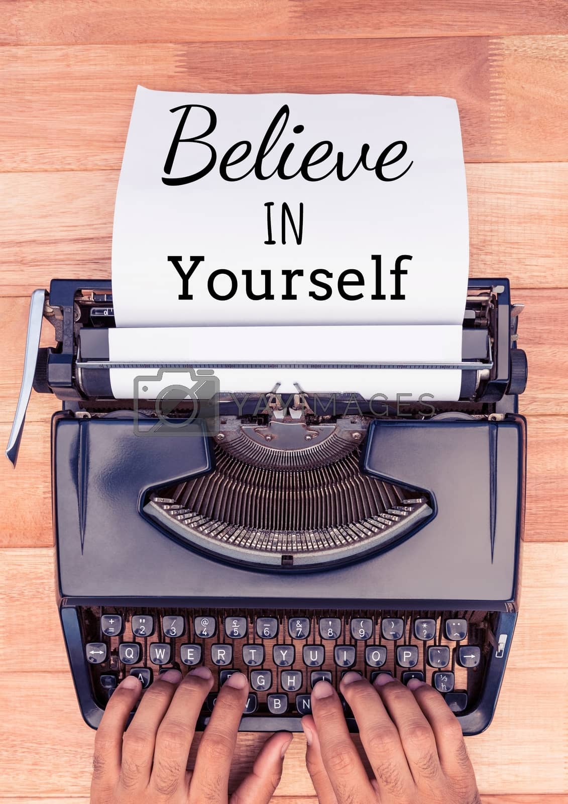 Royalty free image of Believe in Yourself typewriter page by Wavebreakmedia
