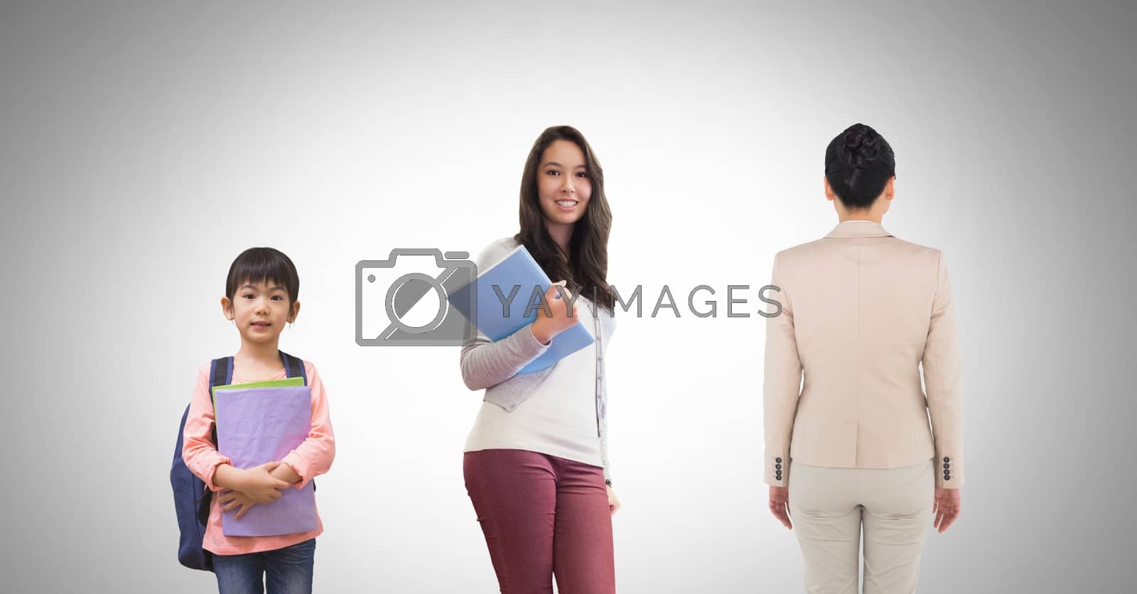 Royalty free image of Educated Women of age generations growing up by Wavebreakmedia