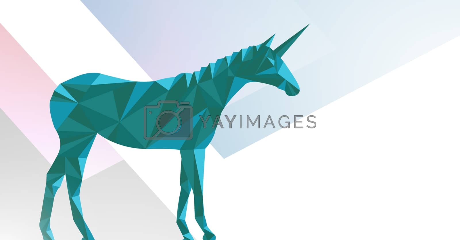 Royalty free image of Minimal unicorn with shapes by Wavebreakmedia