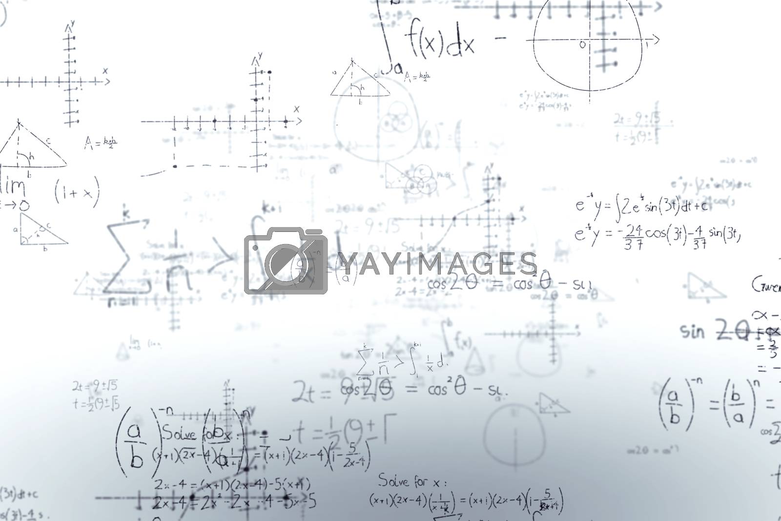 Royalty free image of Maths over black background by Wavebreakmedia