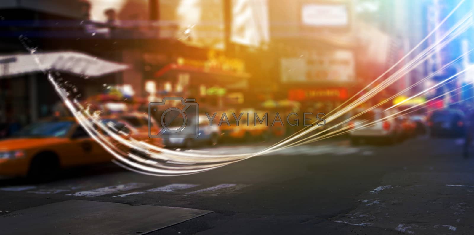 Royalty free image of Blurry new york street by Wavebreakmedia
