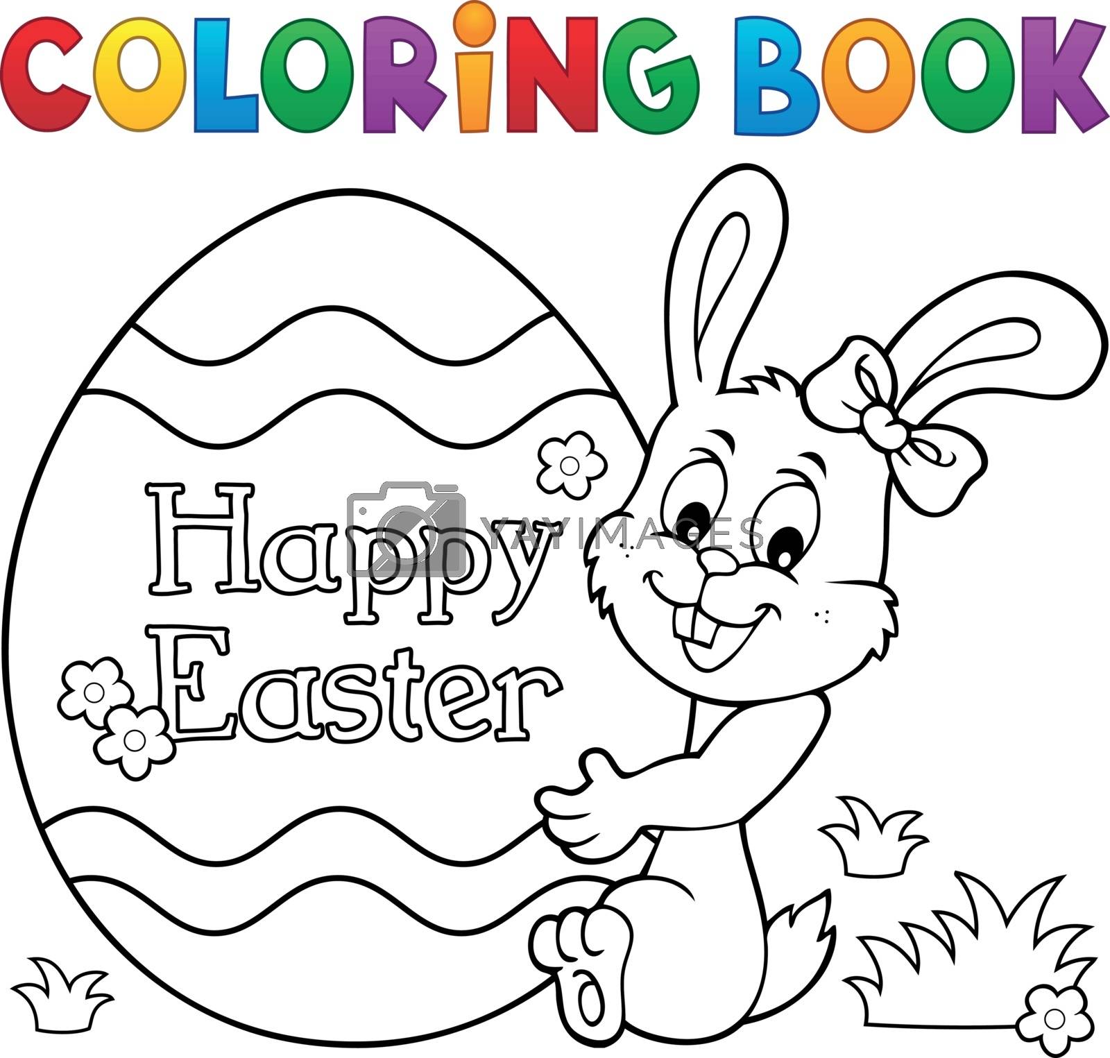 Royalty free image of Coloring book Easter egg and bunny 1 by clairev