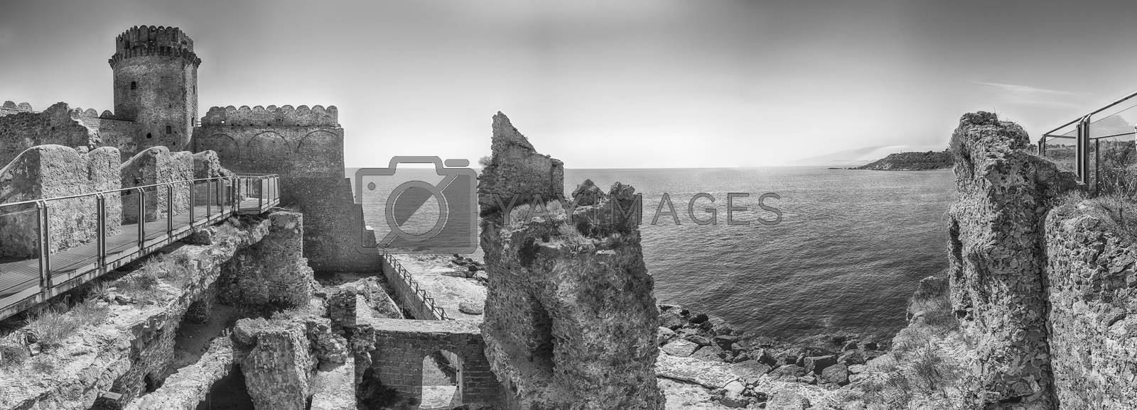 Royalty free image of View of the Aragonese Castle, Isola di Capo Rizzuto, Italy by marcorubino
