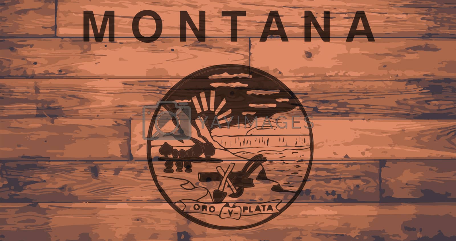 Royalty free image of Montana Flag Brand by Bigalbaloo