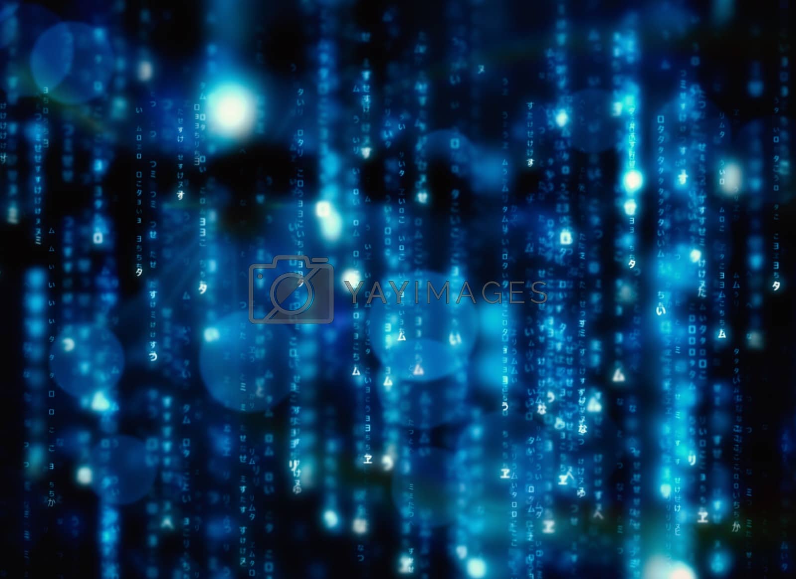 Royalty free image of Digitally generated black and blue matrix by Wavebreakmedia