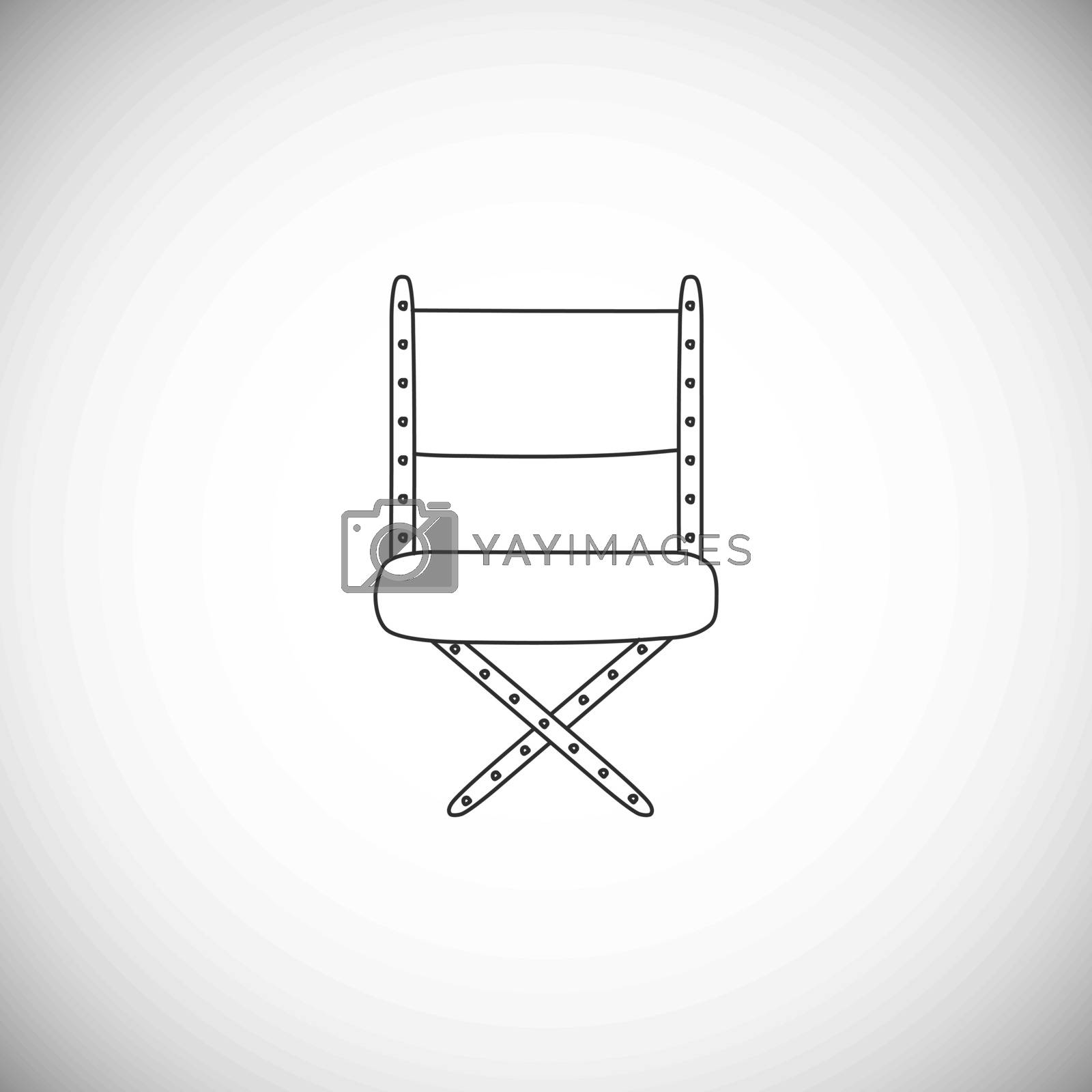 Royalty free image of Operator chair icon in line style for different design. by kantrika