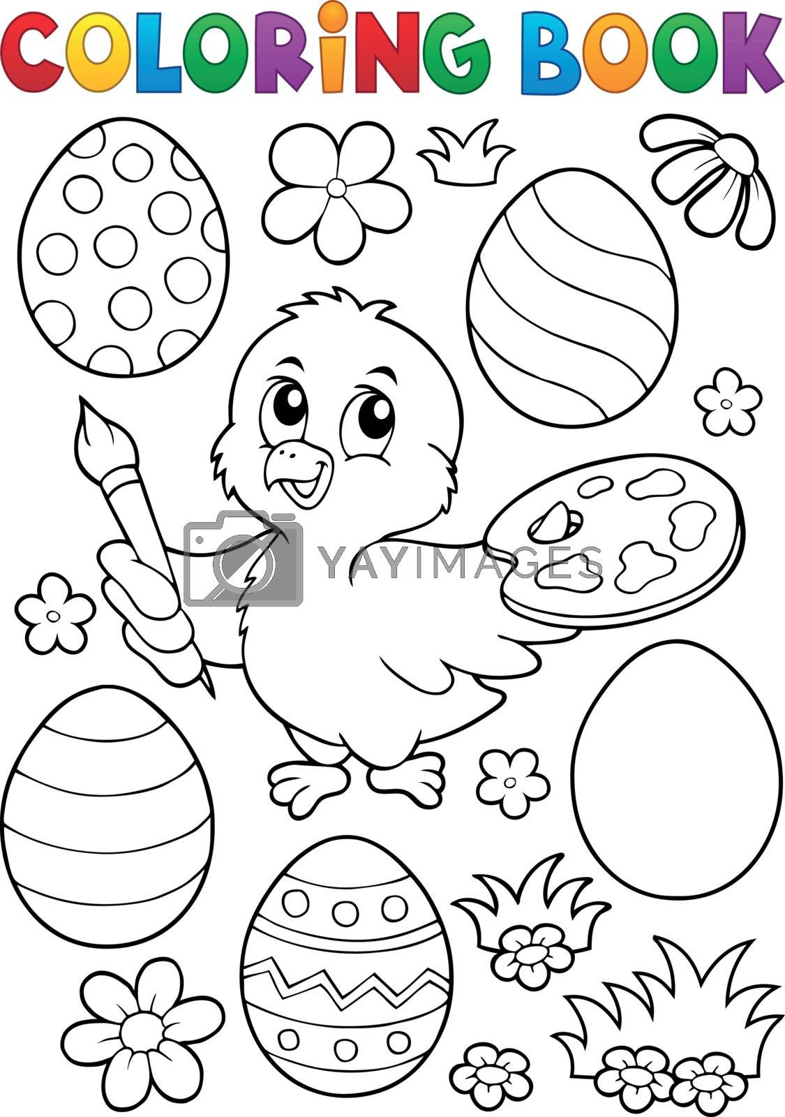 Royalty free image of Coloring book Easter eggs and chicken 1 by clairev