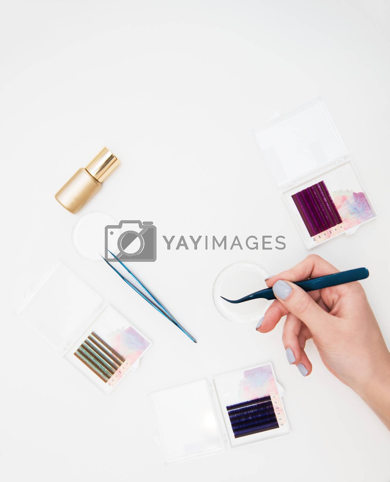 Royalty free image of Tools for eyelash extension procedure. by rusak