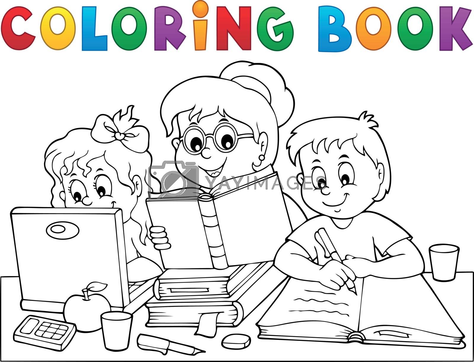 Royalty free image of Coloring book home schooling image 1 by clairev