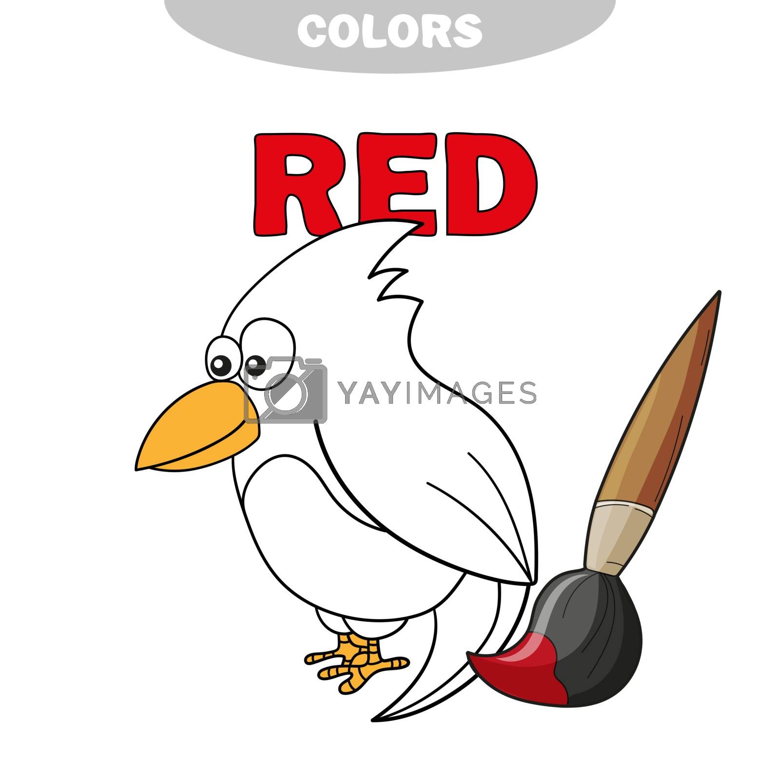 Royalty free image of Coloring book - finny bird. Learn colors. by natali_brill