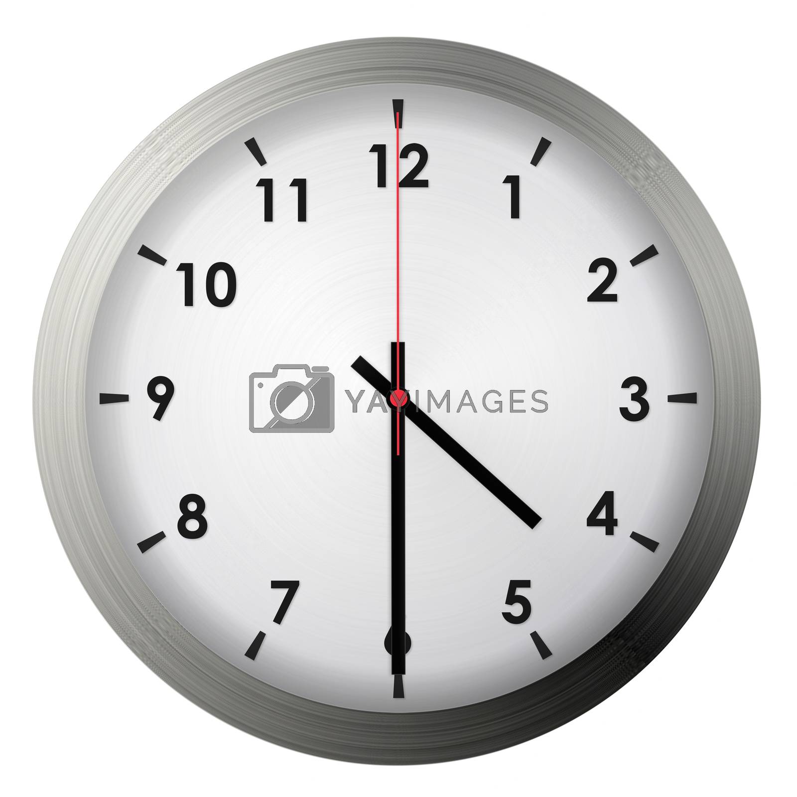 Royalty free image of Analog metal wall clock  by szefei