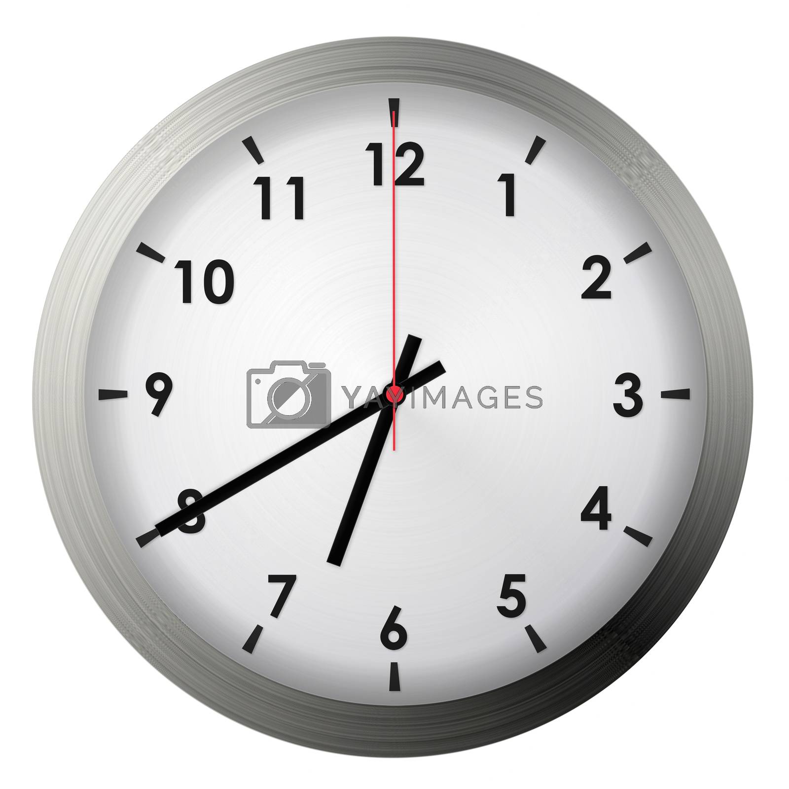 Royalty free image of Analog metal wall clock by szefei