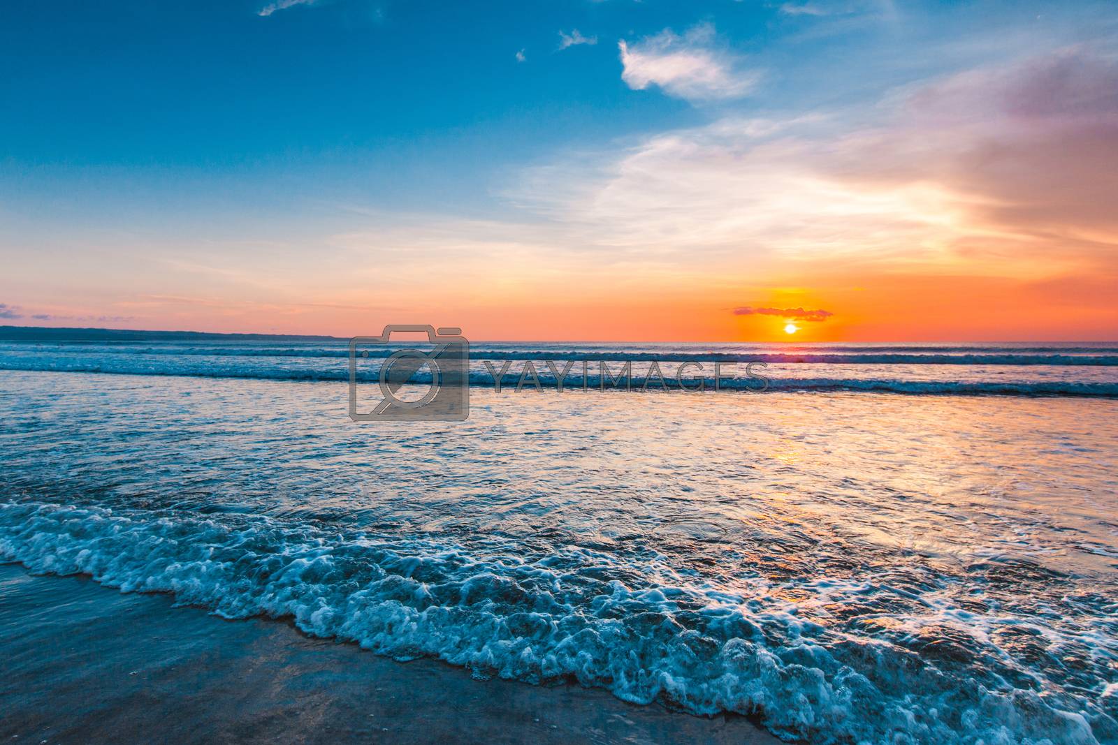 Royalty free image of Amazing sunset from Bali beach by Yellowj
