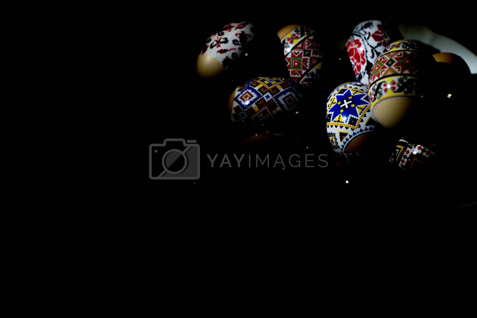 Royalty free image of Easter eggs in the dark by SemFid