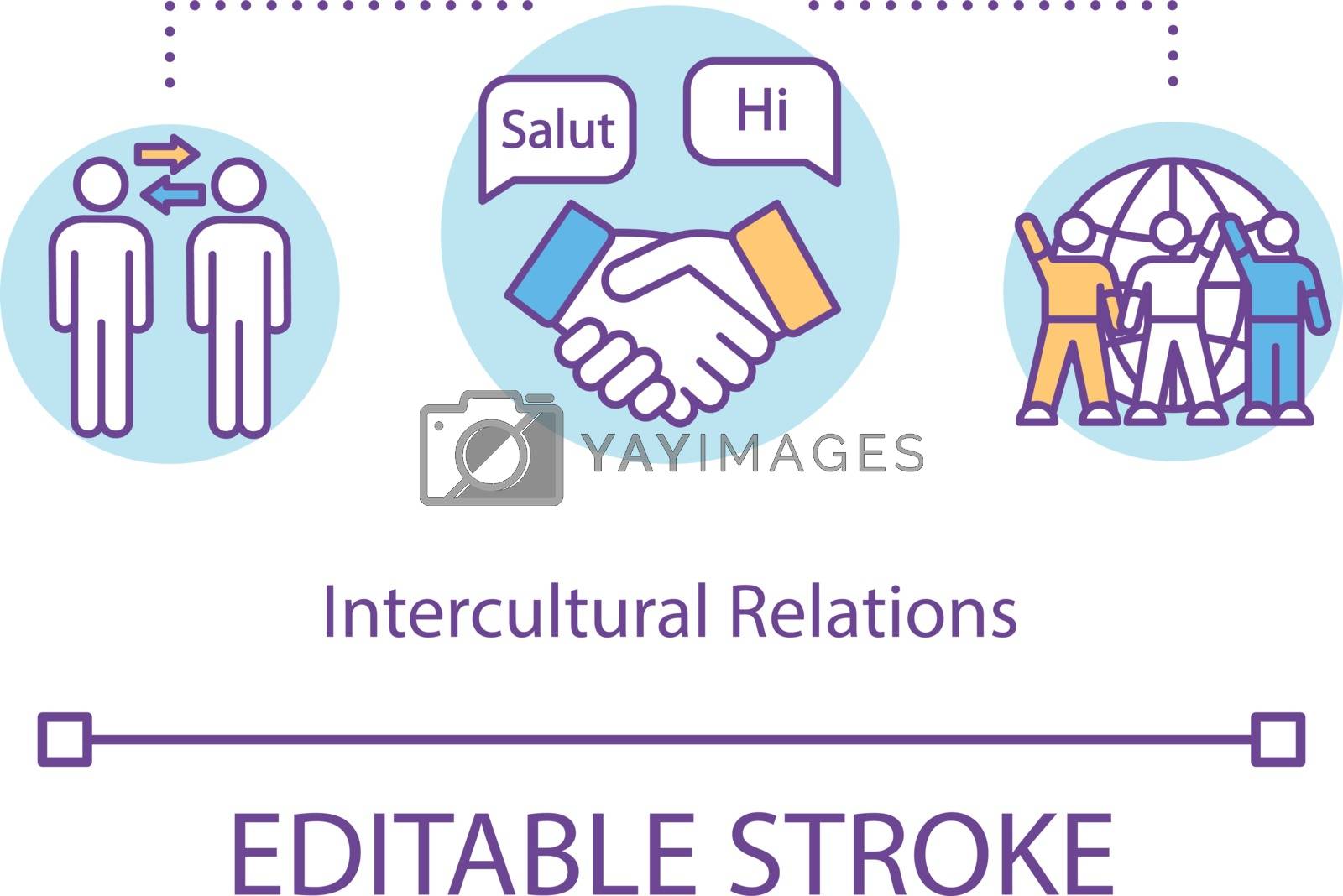 Royalty free image of Intercultural relation concept icon by bsd