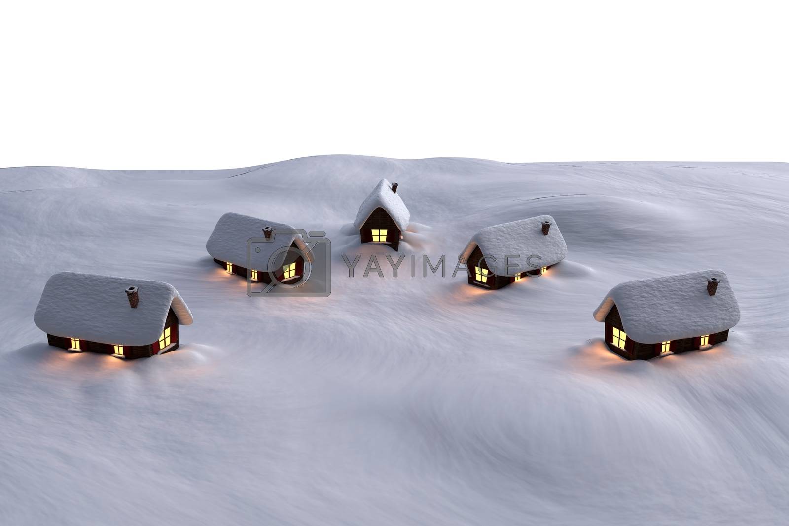 Royalty free image of Snow covered village by Wavebreakmedia